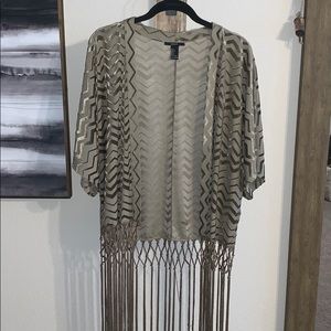 Forever21 green chevron Cardigan